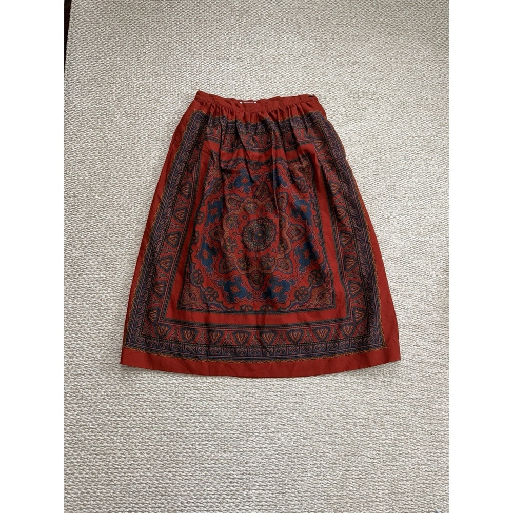 Vintage Talbots Wool Long‎ Midi Patchwork Skirt. Boho Hippie Festival Medium